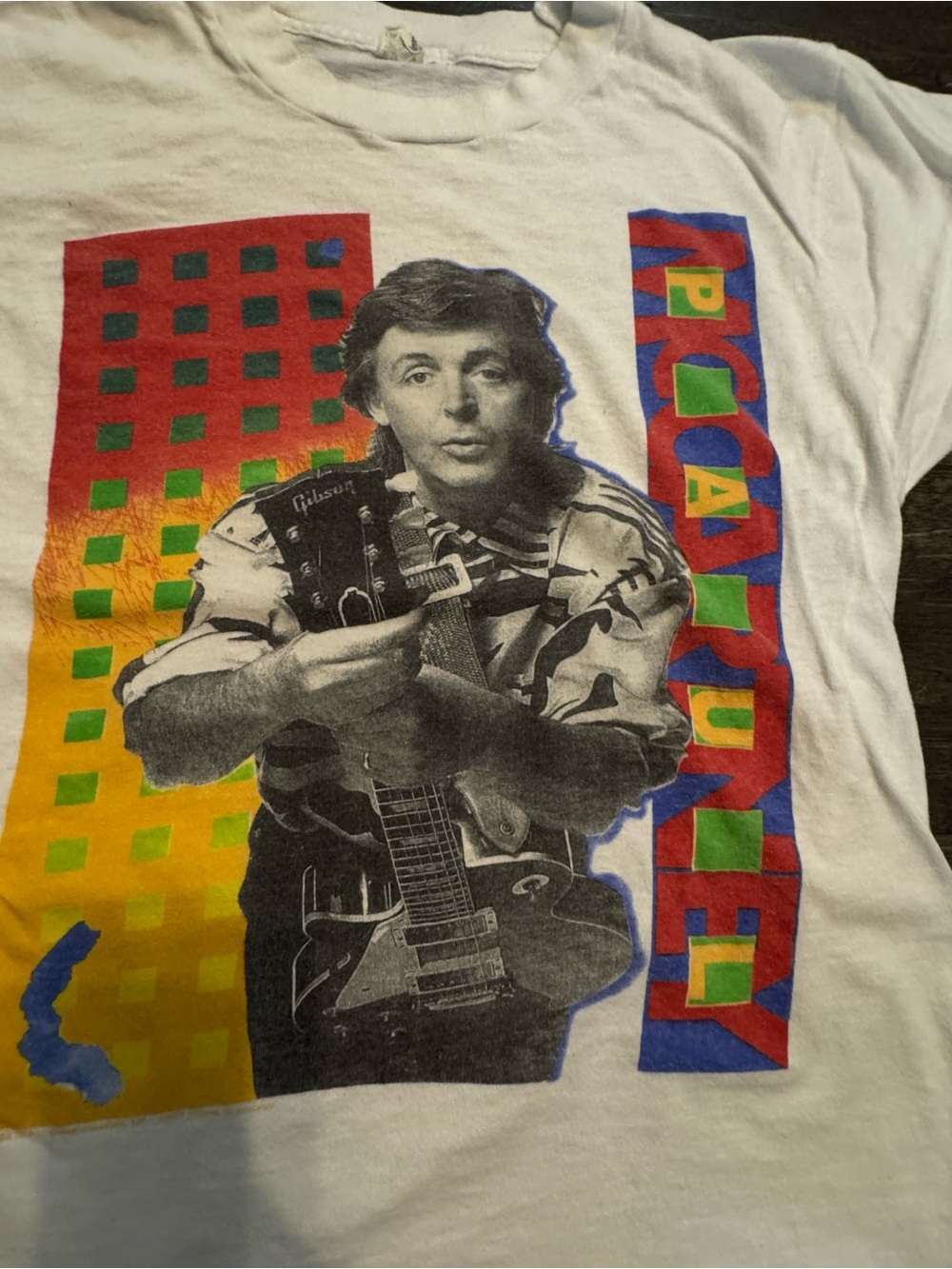 Vintage Paul McCartney 89-90 World Tour T Shirt SZ LG - Picture 4 of 5